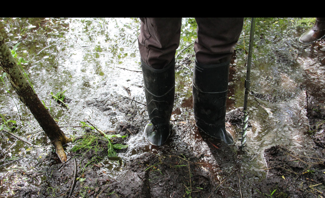 Boots in mud