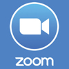 zoom logo of camera icon and text that reads "zoom"