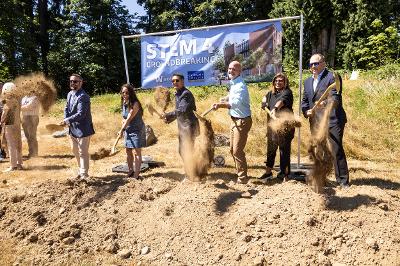 STEM Building Groundbreaking - Breaking Ground