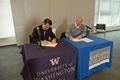 Picture of Chancellor Yeigh and President Murray signing pledge